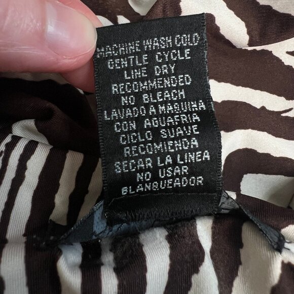 Vintage Strapless Zebra Print Maxi Dress Summer Sun Tropical Vacation 90s Y2K - Picture 5 of 7